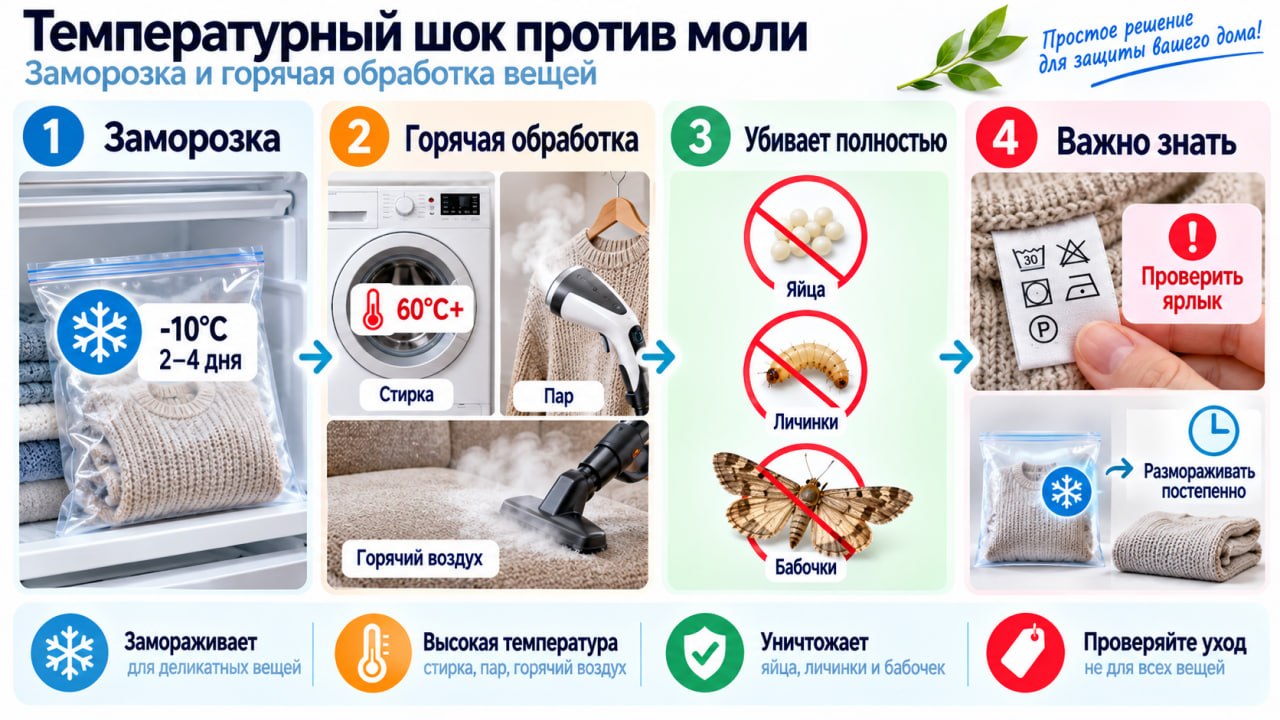 Температурный шок: вымораживание и горячая обработка вещей
